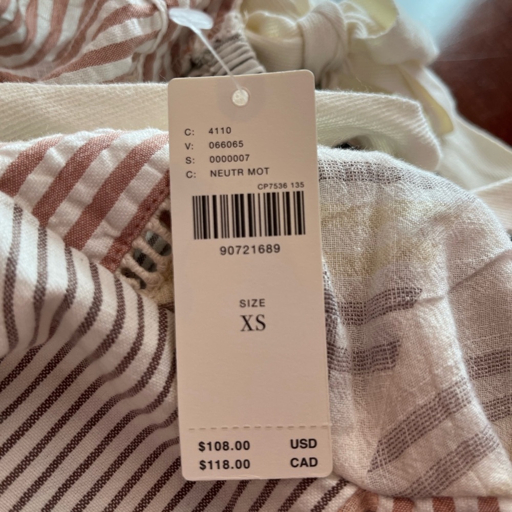 Anthropologie Striped XS Top